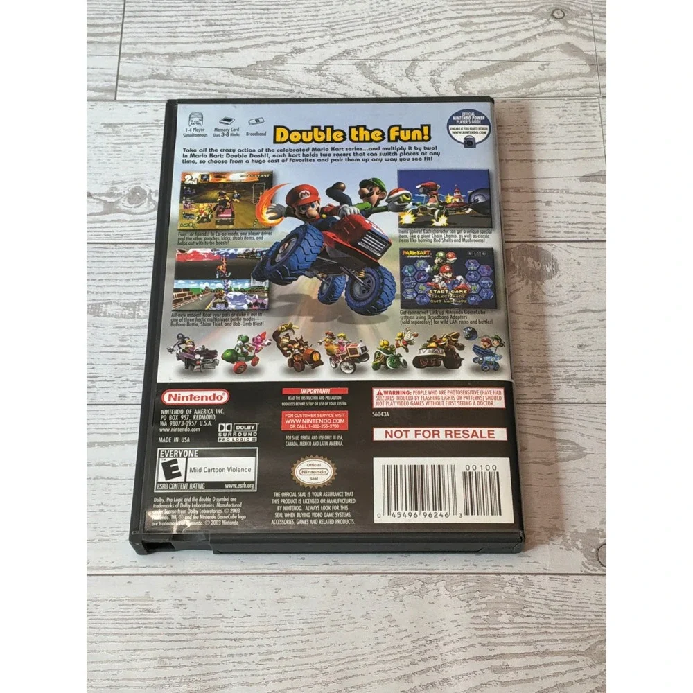 Nintendo Mario Kart Double Dash GameCube NTSC-U Black Multi-Color Retro Y2K Game
